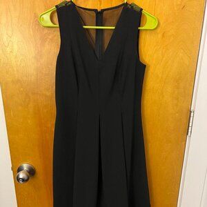 Calvin Klein Black dress/ net zip back